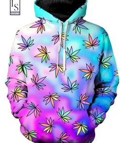 Cascading Marijuana Unisex All Over Print 3D Hoodie
