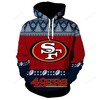 Casual American Football Custom All Over Print Zip Up 3D Hoodie For Men - Nfl Edition