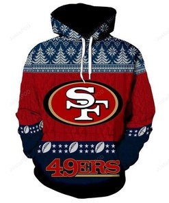 Casual American Football Custom All Over Print Zip Up 3D Hoodie For Men - Nfl Edition