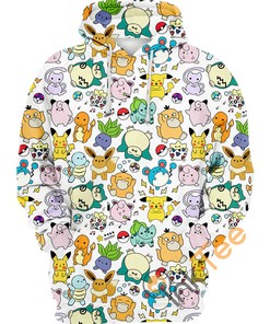 Catch Them All With Cute Pokemon Hoodie In 3D - Available Now! 