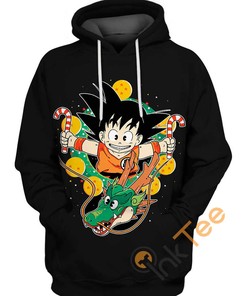 Celebrate Christmas With Son Goku And Shenron X Mas 3D Hoodie