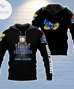 Celebrate Kansas Jayhawks 2022 Ncaa Men'S Basketball Championship With Black Hoodie
