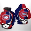 Celebrate The Legacy With Montreal Canadiens Nhl Grateful Dead 3D All Over Print Hoodie With Zip Up
