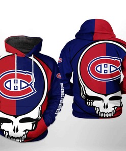 Celebrate The Legacy With Montreal Canadiens Nhl Grateful Dead 3D All Over Print Hoodie With Zip Up
