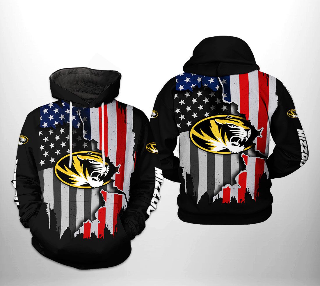Celebrate The Nation With Missouri Tigers Ncaa Us Flag 3D All Over Print Hoodie, Zip-Up Hoodie