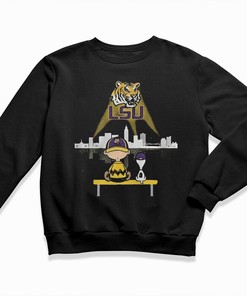 Charlie Brown and Snoopy LSU Tigers Football Shirt - LSU Shirts