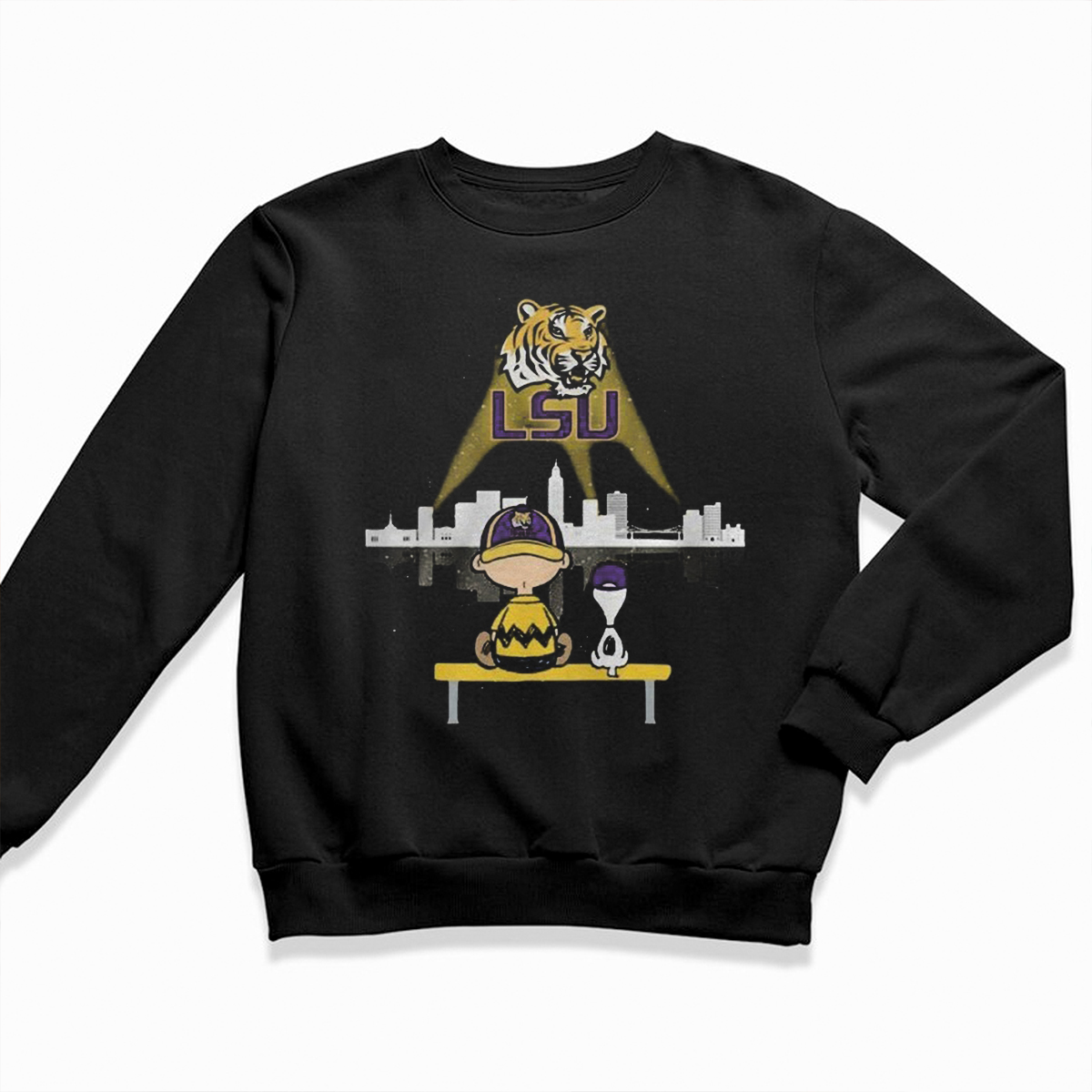 Charlie Brown and Snoopy LSU Tigers Football Shirt - LSU Shirts