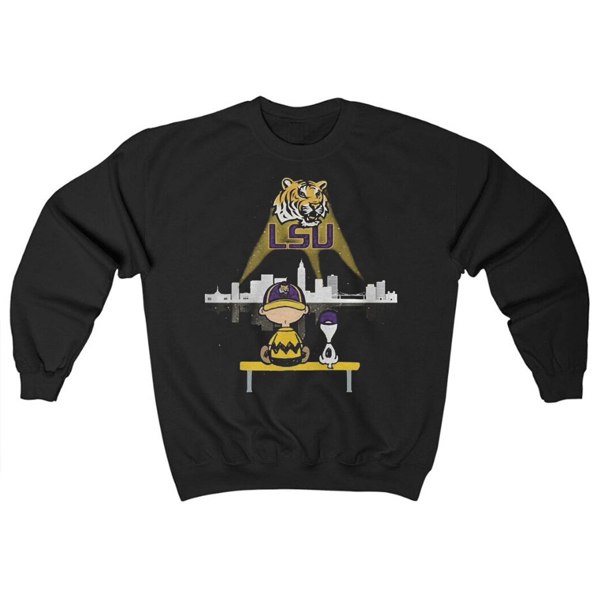Charlie Brown and Snoopy LSU Tigers Football Shirt - LSU Shirts