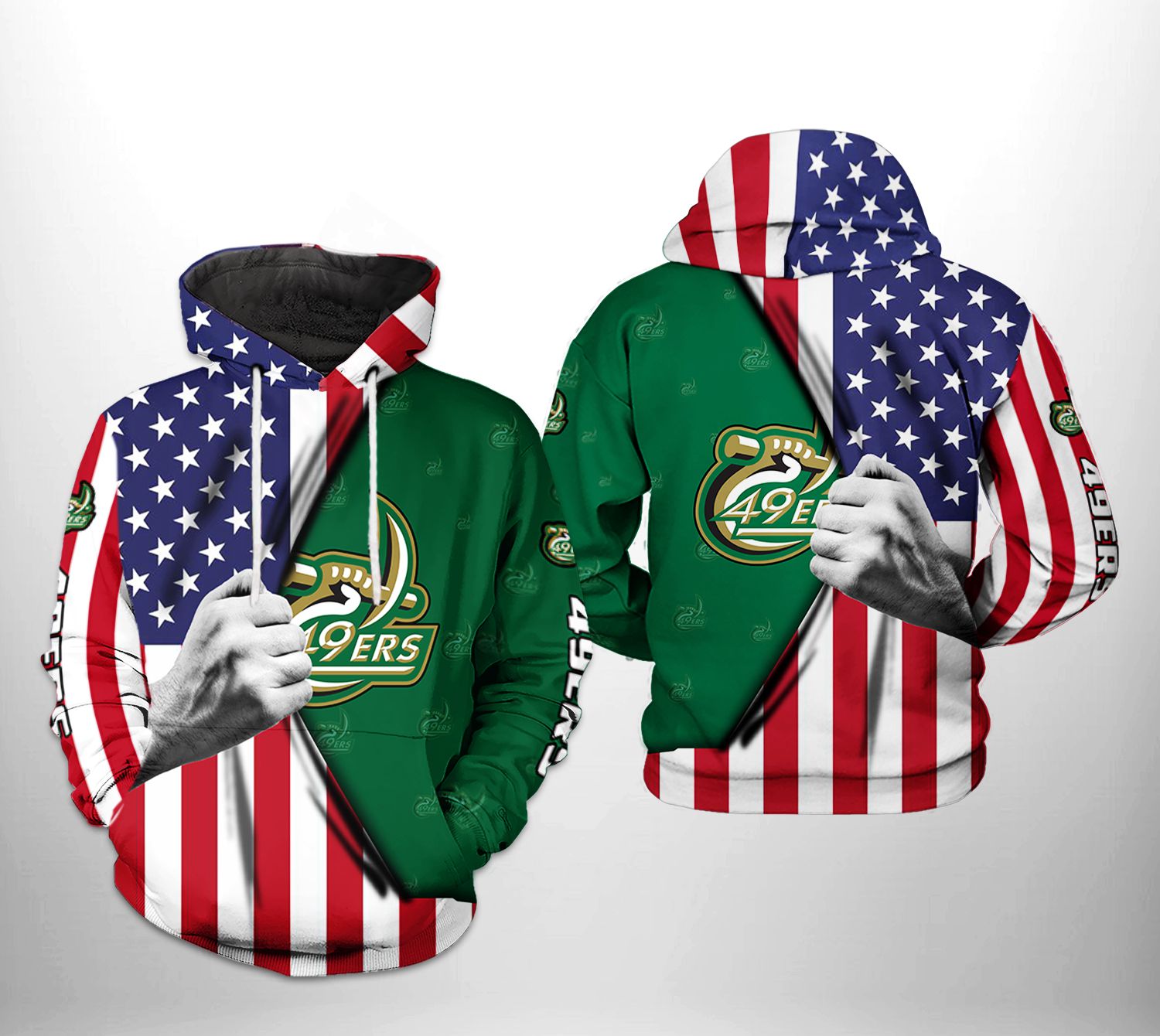 Charlotte 49Ers Us Flag 3D Hoodie: Perfect Gift For Fans