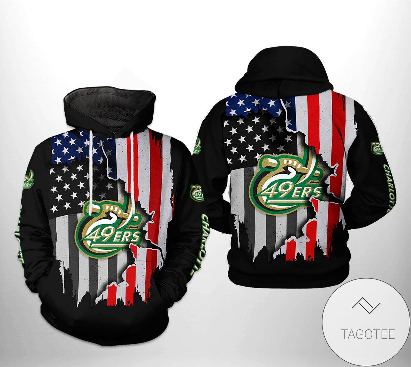 Charlotte 49Ers Us Flag 3D Printed Hooded Jacket