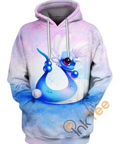 Chibi Dragonair Pokemon All Over Print Hoodie 3D
