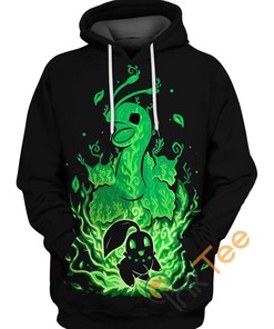 Chikorita And Meganium Pokemon All Over Print Hoodie 3D