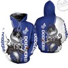Chilling Dodgers Jack Skellington And Zero All Over Print 3D Hoodie