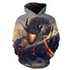 Chinese Dragon Epic Fantasy All Over Print Hoodie 3D