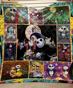 Christmas 3D Printed Quilt Blanket, Halloween Jack Skellington Blanket
