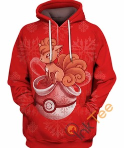Christmas Vulpix Pokemon All Over Print Hoodie 3D