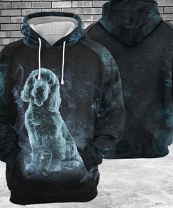Cocker Spaniel Galaxy Custom All Over Print Hoodie 3D