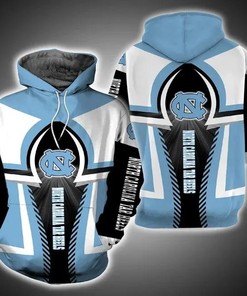 College Baseball Apparel - North Carolina Tar Heels Logo Football For Fan 3D Hoodie With All Over Print