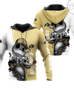 Colorado Buffaloes Jack Skellington And Zero 3D Hoodie - Perfect For Halloween