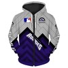 Colorado Rockies Baseball Zip Hoodie For Fans - 3D Design