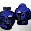 Colorado Rockies Mlb Skull 3D Hoodie Zipper Hoodie - Perfect For Fans