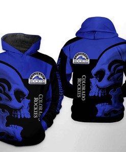 Colorado Rockies Mlb Skull 3D Hoodie Zipper Hoodie - Perfect For Fans