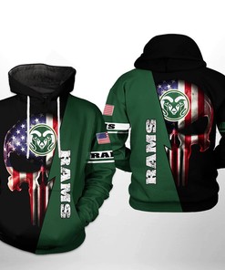 Colorado State Rams Ncaa Us Flag Skull 3D All Over Print Zip-Up Hoodie - Perfect For Fans