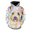 Colorful Dog All Over Print Hoodie 3D Mens