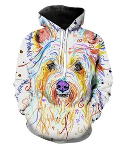 Colorful Dog All Over Print Hoodie 3D Mens
