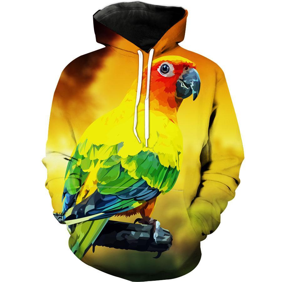 Colorful Parrot Animal All Over Print 3D Hoodie