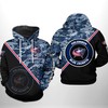 Columbus Blue Jackets Camo 3D All Over Print Hoodie - Personalized Zip Hoodie Present