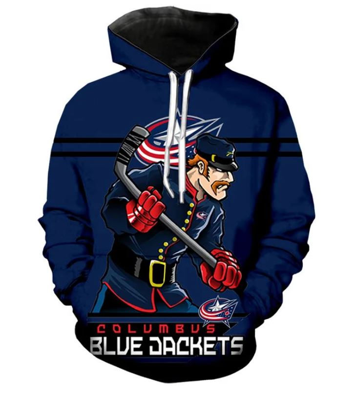 Columbus Blue Jackets Hoodie 3D Ultra-Cool Long Sleeve - Perfect For Fans