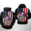Columbus Blue Jackets Us Flag Team 3D All Over Print Zip Up Hoodie - Personalized Option