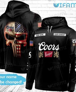 Coors Banquet Punisher Skull Custom All Over Print Hoodie 3D Beer Lovers Gift