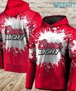Coors Light 3D Paint Splash Custom Hoodie For Beer Lovers