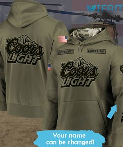 Coors Light 3D Personalized Us Army All Over Print Hoodie For Beer Lovers