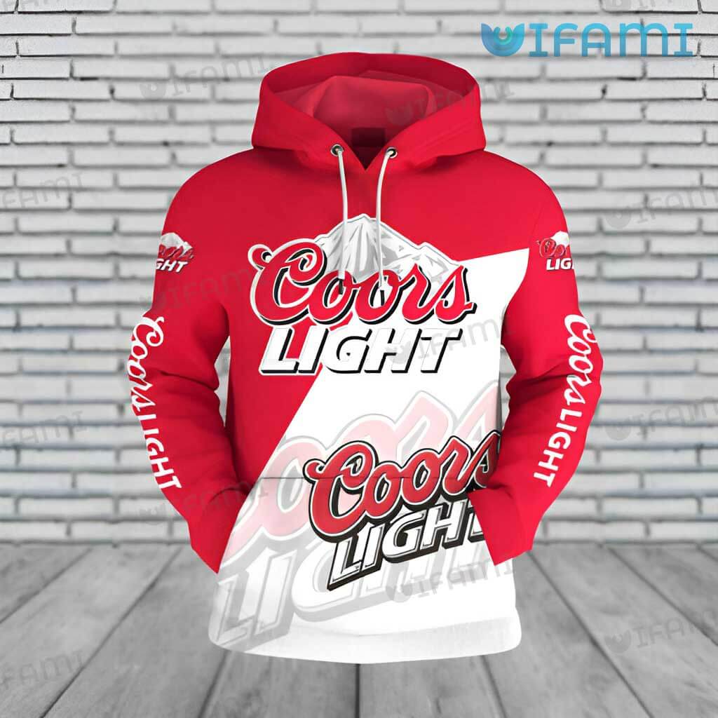 Coors Light 3D Red White All Over Print Hoodie For Beer Lovers