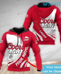 Coors Light 3D Red White Personalized Gift All Over Print Hoodie For Beer Lovers