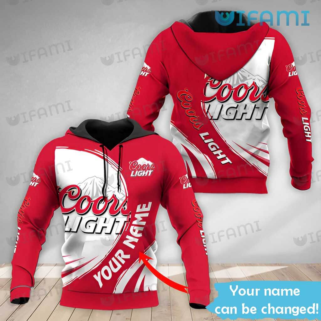 Coors Light 3D Red White Personalized Gift All Over Print Hoodie For Beer Lovers