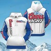 Coors Light 3D White Blue All Over Print Hoodie For Beer Lovers