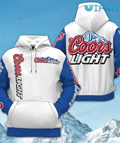 Coors Light 3D White Blue All Over Print Hoodie For Beer Lovers