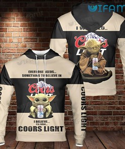 Coors Light 3D Yoda I Believe I Have Coors Light All Over Print Hoodie For Beer Lovers