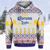 Corona Light Beer Ugly Christmas All Over Print 3D Hoodie
