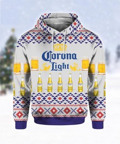 Corona Light Beer Ugly Christmas All Over Print 3D Hoodie