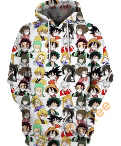 Corona Virus Anime All Over Print 3D Hoodie