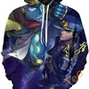 Cosplay Jojo'S Bizarre Adventure All Over Print 3D Hoodie With Front Pocket (10