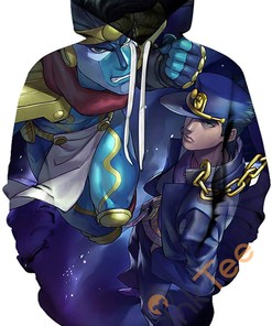 Cosplay Jojo'S Bizarre Adventure All Over Print 3D Hoodie With Front Pocket (10