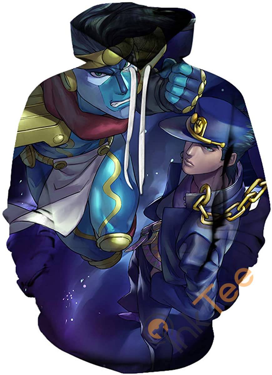 Cosplay Jojo'S Bizarre Adventure All Over Print 3D Hoodie With Front Pocket (10