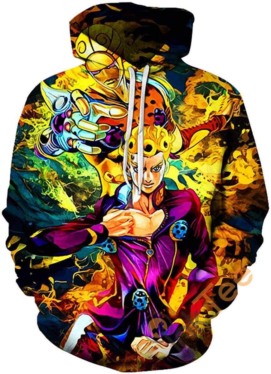 Cosplay Jojo'S Bizarre Adventure All Over Print 3D Hoodie With Front Pocket (2