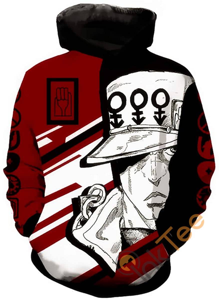 Cosplay Jojo'S Bizarre Adventure All Over Print 3D Hoodie With Front Pocket (3